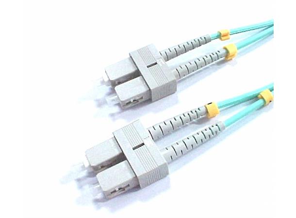 Fiberpatch 50/125 SC-SC -  3,0 m LSZH Multimode Duplex OM3 Aqua 